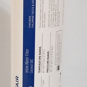 PENTAIR GS-10RO INLINE WATER FILTER